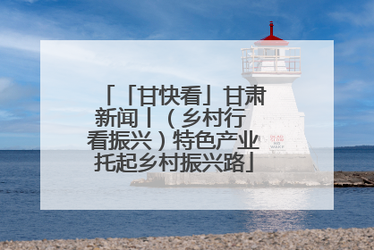 「甘快看」甘肃新闻丨（乡村行 看振兴）特色产业托起乡村振兴路