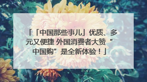 「中国那些事儿」优质、多元又便捷 外国消费者大赞“中国购”是全新体验！