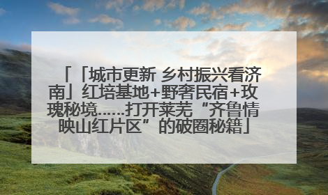「城市更新 乡村振兴看济南」红培基地+野奢民宿+玫瑰秘境……打开莱芜“齐鲁情映山红片区”的破圈秘籍