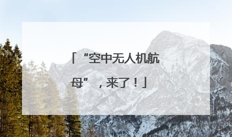 “空中无人机航母”，来了！
