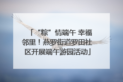 “粽”情端午 幸福邻里！燕罗街道罗田社区开展端午游园活动