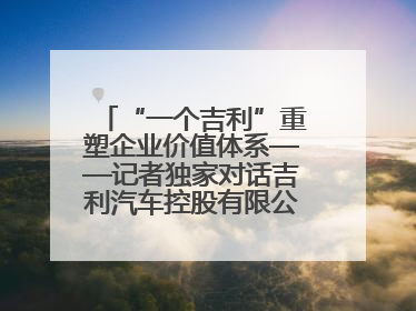 “一个吉利”重塑企业价值体系——记者独家对话吉利汽车控股有限公司行政总裁及执行董事桂生悦
