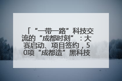 “一带一路”科技交流的“成都时刻”：大赛启动、项目签约，50项“成都造”黑科技吸引多国客商