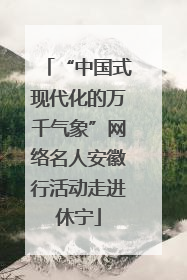 “中国式现代化的万千气象”网络名人安徽行活动走进休宁