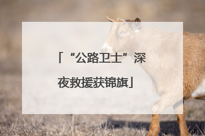 “公路卫士”深夜救援获锦旗
