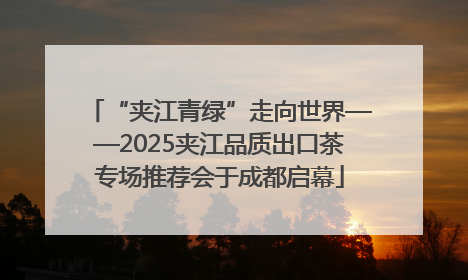 “夹江青绿”走向世界——2025夹江品质出口茶专场推荐会于成都启幕