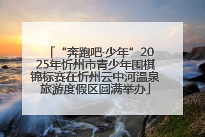 “奔跑吧·少年”2025年忻州市青少年围棋锦标赛在忻州云中河温泉旅游度假区圆满举办