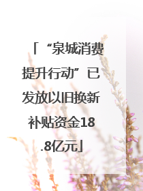 “泉城消费提升行动”已发放以旧换新补贴资金18.8亿元
