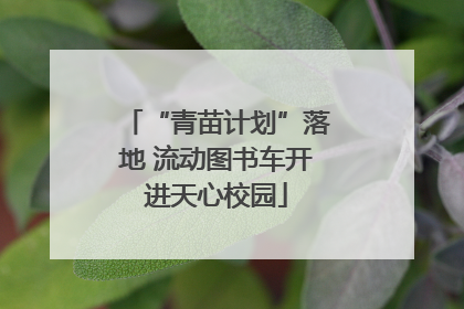 “青苗计划”落地 流动图书车开进天心校园