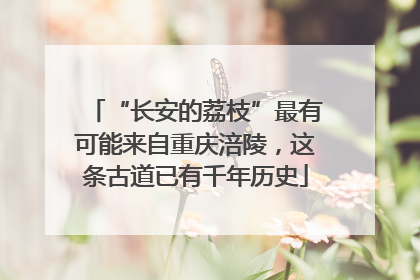 “长安的荔枝”最有可能来自重庆涪陵，这条古道已有千年历史