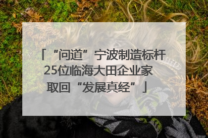 “问道”宁波制造标杆 25位临海大田企业家取回“发展真经”