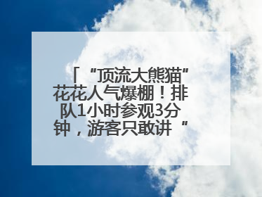 “顶流大熊猫”花花人气爆棚！排队1小时参观3分钟，游客只敢讲“悄悄话”