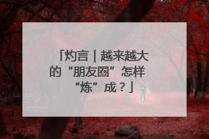 灼言｜越来越大的“朋友圈”怎样“炼”成？