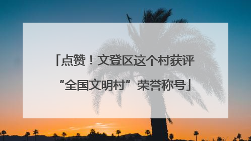 点赞！文登区这个村获评“全国文明村”荣誉称号