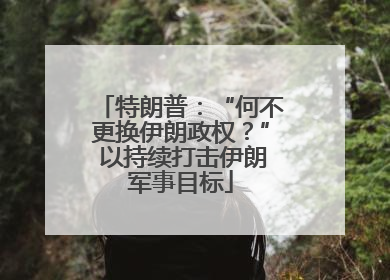 特朗普：“何不更换伊朗政权？” 以持续打击伊朗军事目标