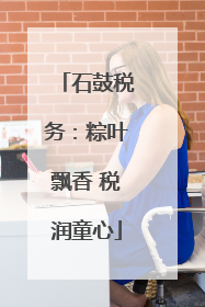 石鼓税务：粽叶飘香 税润童心