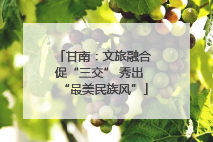 甘南：文旅融合促“三交” 秀出“最美民族风”