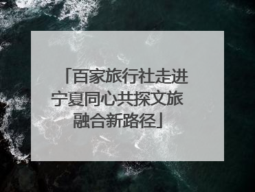 百家旅行社走进宁夏同心共探文旅融合新路径