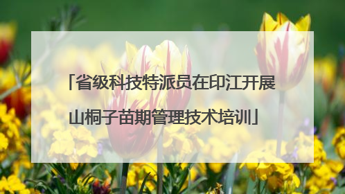 省级科技特派员在印江开展山桐子苗期管理技术培训