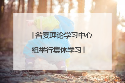 省委理论学习中心组举行集体学习