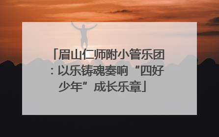 眉山仁师附小管乐团：以乐铸魂奏响“四好少年”成长乐章