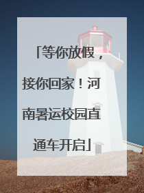 等你放假，接你回家！河南暑运校园直通车开启
