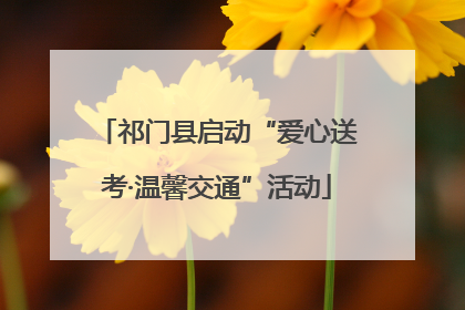 祁门县启动“爱心送考·温馨交通”活动