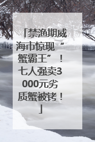禁渔期威海市惊现“蟹霸王”！七人强卖3000元劣质蟹被铐！