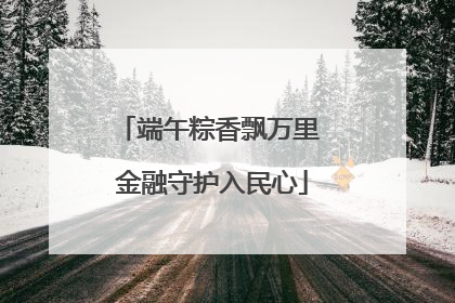 端午粽香飘万里 金融守护入民心