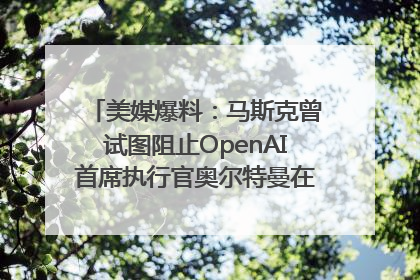 美媒爆料：马斯克曾试图阻止OpenAI首席执行官奥尔特曼在中东的AI交易