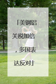 美钢铝关税加倍，多国表达反对