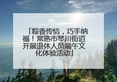 粽香传情，巧手纳福！常熟市琴川街道开展退休人员端午文化体验活动