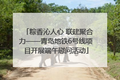 粽香沁人心 联建聚合力——青岛地铁6号线项目开展端午慰问活动