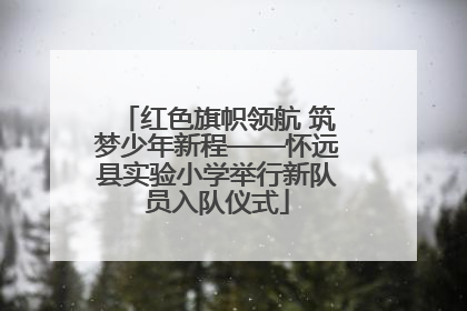 红色旗帜领航 筑梦少年新程——怀远县实验小学举行新队员入队仪式
