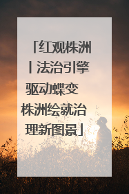 红观株洲丨法治引擎驱动蝶变 株洲绘就治理新图景
