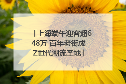 上海端午迎客超648万 百年老街成Z世代潮流圣地