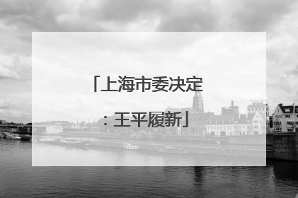 上海市委决定：王平履新