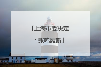 上海市委决定：张鸣履新