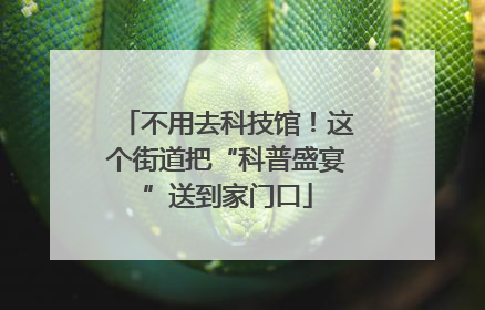 不用去科技馆！这个街道把“科普盛宴”送到家门口