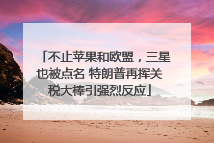 不止苹果和欧盟，三星也被点名 特朗普再挥关税大棒引强烈反应
