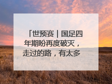 世预赛｜国足四年期盼再度破灭，走过的路，有太多的“意难平”