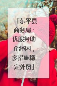 东平县商务局：优服务助企纾困，多措施稳定外贸