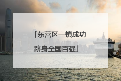 东营区一镇成功跻身全国百强