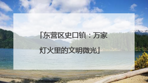 东营区史口镇：万家灯火里的文明微光
