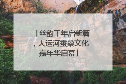 丝韵千年启新篇，大运河蚕桑文化嘉年华启幕