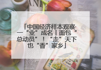 中国经济样本观察·一“业”成名丨面包“总动员”！“走”天下也“香”家乡