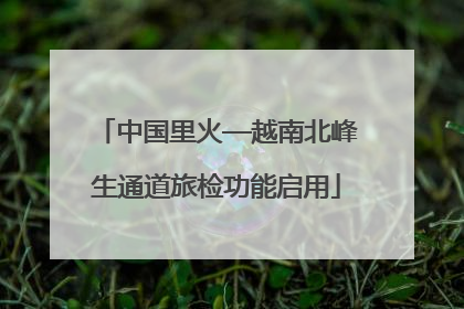 中国里火—越南北峰生通道旅检功能启用