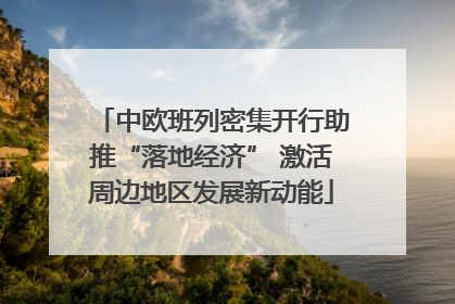 中欧班列密集开行助推“落地经济” 激活周边地区发展新动能