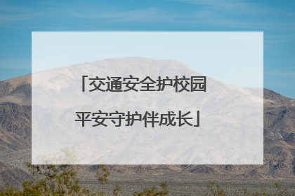 交通安全护校园 平安守护伴成长
