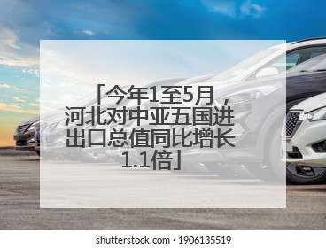 今年1至5月，河北对中亚五国进出口总值同比增长1.1倍